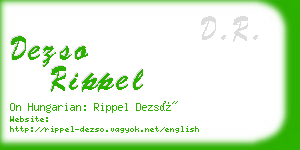 dezso rippel business card